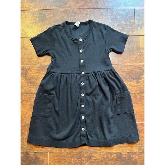 Kate Quinn Organic Cotton Baby Short Sleeve Dress Black 5y - Picture 1 of 5